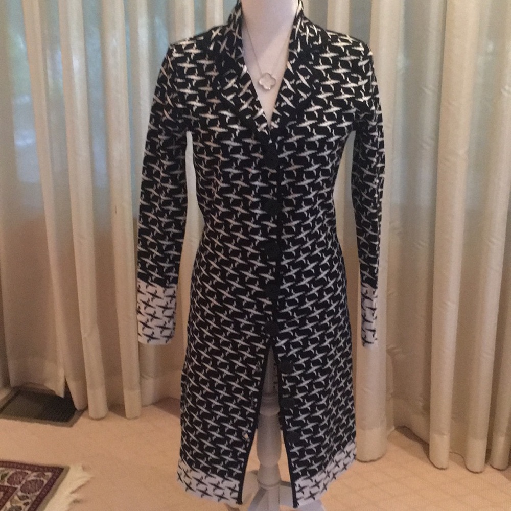 Midi-length knit cardigan